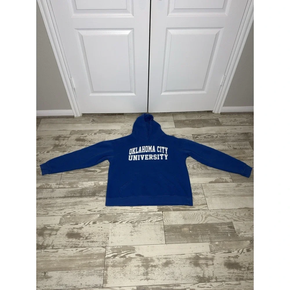 Oklahoma City University Hoodie Sweatshirt Blue Size Large On Mission Pullover - Picture 5 of 11